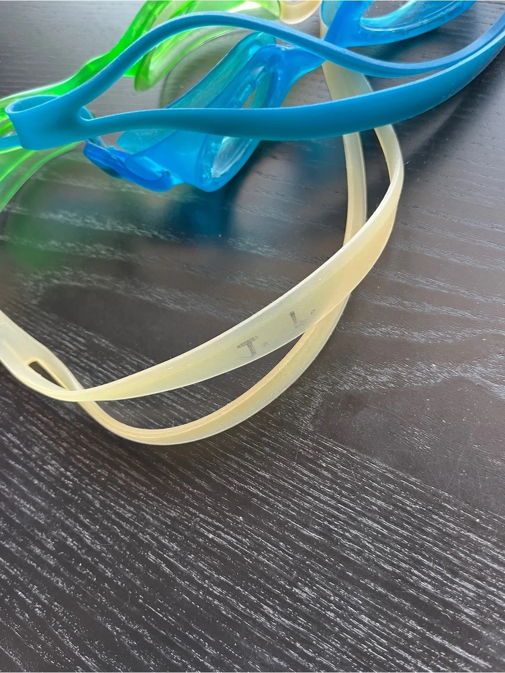 Speedo Swim Goggles Lot of 2 Green Blue Youth/Kids Clear Lens Adjustable